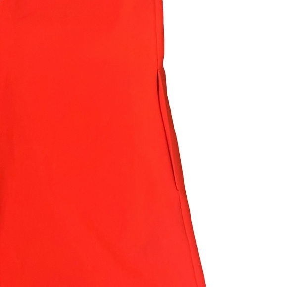 Theory V Shift Admiral Crepe A-Line Mini Dress Bright Tomato Red Small $335 - Picture 4 of 6